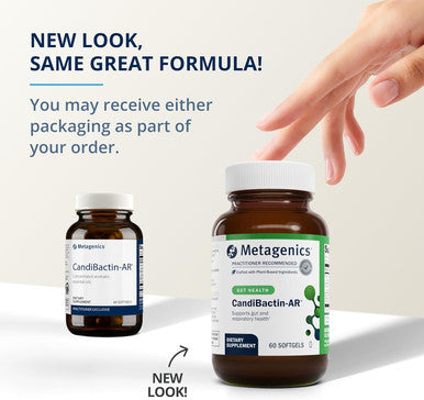 Metagenics CandiBactin-AR - Concentrated Aromatic Essential Oils - with Thyme Oil & Oregano Oil - Gut Health Supplements - for Intestinal Microbial Balance - Gluten- - 60 Softgels