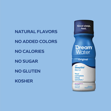 Dreamwater Sleep Aid Drink 2.5 oz Liquid Snoozeberry 4 Count