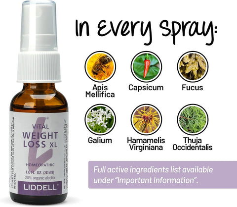 Liddell Vitl Weight Loss Xl Liddell Homeopathic 1 Oz Liquid