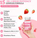 2 Pack Collagen Gummies For Women Men, Sugar Protein Collagen Gummies, 2500Mg Hydrolyzed Collagen Peptide Type I Ii Iii V X With Biotin Vitamin C A B D E For Skin Hair Nails Joint Muscle