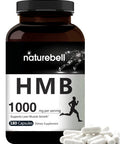 NatureBell HMB Capsules (Beta-Hydroxy Beta-Methylbutyrate), 1000mg , 180 Counts, Supports Lean Muscle Mass, Premium HMB Supplements, Non-GMO