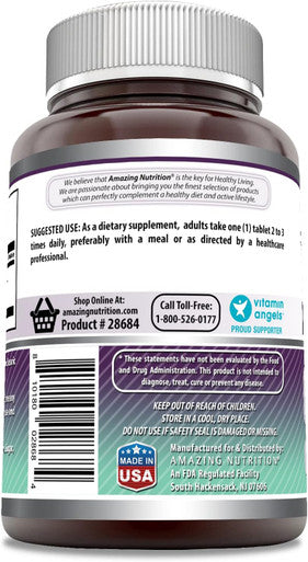 Amazing Nutrition Formulas OptiMSM 1000 Mg 200 Tablets Supplement | Non-GMO | Gluten | Made in USA