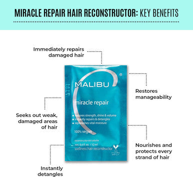 Malibu C Miracle Repair Wellness Hair Reconstructor, 0.4 Fl Oz