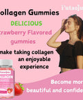 Collagen Gummies Hair, Skin & Nails Gummies With Biotin And Collagen, Vitamin C, E, & Zinc Strawberry Flavored Collagen Gummies For Women Strawberry Flavored 120 Gummies