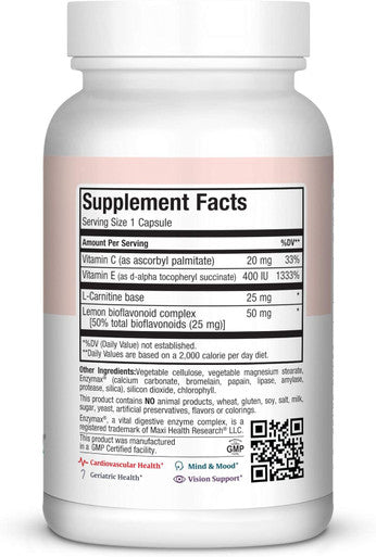 Maxi Health Circu-E 400 IU - Natural Vitamin E - Body's Defense System Support - 60 Capsules - Kosher