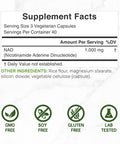 Nad+ Supplement 1,000Mg Per Serving, 120 Veggie Capsules ÃƒÂ¢Ã¢â€šÂ¬Ã¢â‚¬Å“ Extra Strength Nad Booster ÃƒÂ¢Ã¢â€šÂ¬Ã¢â‚¬Å“ Healthy Aging, Energy, & Brain Support ÃƒÂ¢Ã¢â€šÂ¬Ã¢â‚¬Å“ Similar To Nicotinamide Riboside ÃƒÂ¢Ã¢â€šÂ¬Ã¢â‚¬Å“ Non-Gmo