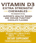 Nature'S Way Vitamin D3 Extra Strength, Sugar-Free, Chocolate Flavored, 90 Chewables