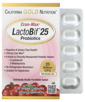 Lactobif Probiotics, Cran-Max, 25 Billion Cfu, Cranberry Concentrate With Bio-Shield 8 Active & Clinically Researched Probiotic Strains, Individually Double-Foil Blister Sealed, 30 Veggie Capsules