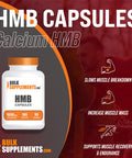 BulkSupplements HMB Capsules (-Hydroxy -Methylbutyrate) - HMB Supplement for Muscle Recovery & Endurance - Calcium HMB - 1000mg - 3-Month Supply (180 Capsules)