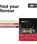 Optimum Nutrition Gold Standard 100% Whey Muscle Building And Recovery Protein Powder With Naturally Occurring Glutamine And Bcaa Amino Acids Double Rich Chocolate Flavour 146 Servings 4.53 Kg