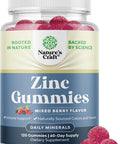 Extra Strength Zinc Gummies For Adults - Chewable Zinc Citrate 50Mg Immune Support Gummies For Adults - Kosher Halal Gluten And Gelatin Non-Gmo Nut Great Tasting Zinc Gummies Adult Formula