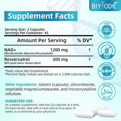 Nad+ Capsules Supplement: Ultra Strength Liposomal Resveratrol Boost Cellular Health Stamina Support Healthy Aging With 1500Mg Nad Plus Supplement 90 Capsules 45 Day Supply