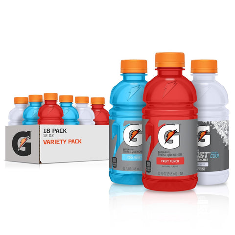 Gatorade Thirst Quencher Sports Drink Variety Pack 12 Fl Oz (Pack of 18)