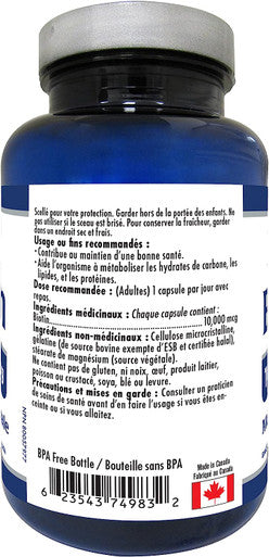 Summit Supplements - Biotin 10,000 mcg, 90 Capsules - Maximum Potency - Promotes Healthy Hair, Skin and Nails