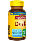 Nature Made Vitamin D3 K2 5000 Iu (125 Mcg) Vitamin D Dietary Supplement For Bone Teeth Muscle And Immune Health Support 30 Softgels 30 Day Supply
