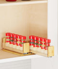 SpaceAid Bamboo Pull Out Spice Rack Organizer for Cabinet, Heavy Duty Slide Out Seasoning Kitchen Pantry Sliding Vertical Organization, 7.6" Wide, 3 Drawers(2" Wide), 2-Tier, Natural