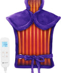 Heating Pad For Back Pain Relief, Coococo Electric Heated Neck & Shoulder Wrap, Cute Heat Pad With 6 Heat Levels, Valentines Day Gifts For Grandma Women Mom Wife Girlfriend, Fsa Hsa Eligible, Purple