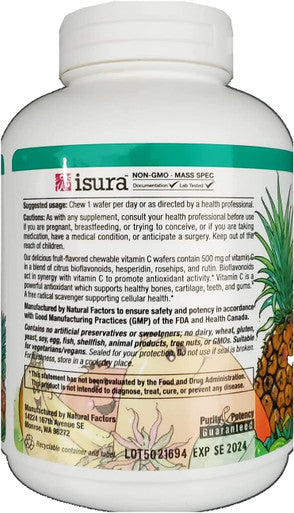 Natural Factors Vitamin C 500mg Jungle Chewable 90 Count