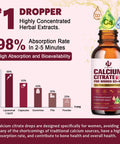 (2 Pack) Calcium Citrate with Vitamin D3 Liquid Drops for Women Bones Teeth Immune Support 1200mg Calcium Citrate Liquid Drops with Vitamin D3 K2 Vegan SugarFree 1 Fl Oz