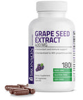 Bronson Grape Seed Extract 400 Mg - Antioxidant & Immune Support - Standardized Extract With 95% Proanthocyanidins- Non Gmo, 180 Vegetarian Capsules