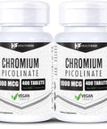 Healthfare Chromium Picolinate 1000Mcg | 400 Tablets | Support Carbohydrate Breakdown & Metabolism | Non-Gmo And Gluten-Free By