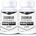 Healthfare Chromium Picolinate 1000Mcg | 400 Tablets | Support Carbohydrate Breakdown & Metabolism | Non-Gmo And Gluten-Free By