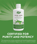 Nature'S Way Premium Quality Aloe Vera Leaf Juice, 99.5% Purified, 33.8 Fl. Oz.