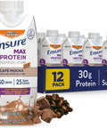 Ensure Max Protein Milk Chocolate Shake, 30g High Protein, 12 Pack | 30g Protein to Support Muscle Health & Manage Hunger for Adults, Each Protein Shake has 1g Sugar, 150 Calories, 4g Fiber