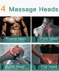 Massage Gun With Extension Handle, Back Massager For Pain Relief Deep Tissue, Multifunction Massage Gun For Body Massage