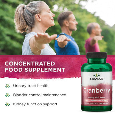 Swanson Cranberry - Supports Urinary Tract Health Bladder Control and Promotes Healthy Kidney Function - Cranberry Supplement Made with 20:1 Cranberry Juice Concentrate - (180 Softgels)