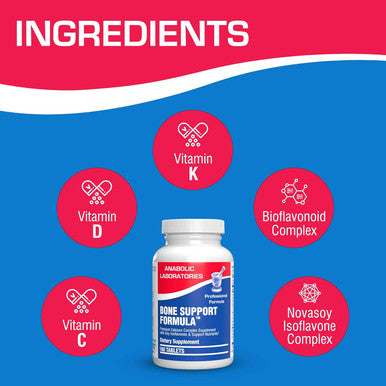 Anabolic Laboratories Bone Support Calcium Complex - 90 Tablets For Bone Health - Vitamins C, D, K, Zinc, Magnesium, And Calcium Supplement For Women And Men