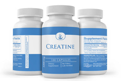 PURE ORIGINAL INGREDIENTS Creatine, (100 Capsules) Always Pure, No Additives Or Fillers, Lab Verified