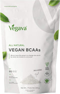 Vegava Natural Vegan BCAAs Unflavoured 400g | Plant-Based Vegan Dietary Supplement | Branch Chain Amino Acids