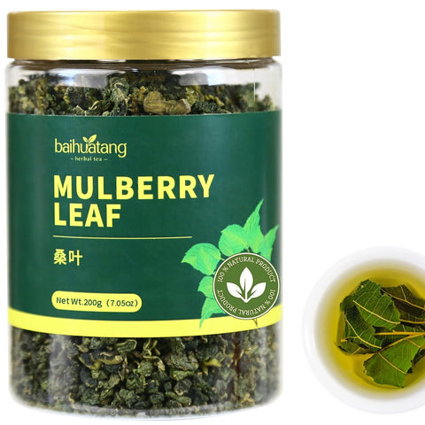 Baihuatang Natural Dried Mulberry Leaf 200g/7.05oz Premium Mulberry Leaves (Ã¦Â¡â€˜Ã¥ÂÂ¶Ã¨Å’Â¶), Sun-Dried, Sugar-Free, Caffeine-Free, No Additive