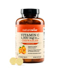 NatureWise Extra Strength Vitamin C Chewable 1000mg for Adults Natural Orange Flavor Immune System and Antioxidant Support NonGMO Vegan and Sugar Free 90 Chewable Tablets[45Day Supply]