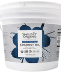 Wildly Organic Virgin Unrefined Cold Pressed Coconut Oil 14 Fl Oz - Organic, Raw, Non-GMO, Vegan, Pet-Safe, Rich Coconut Flavor/Aroma - Perfect for Skin, Hair, Cooking, & Baking - BPA-Free Container