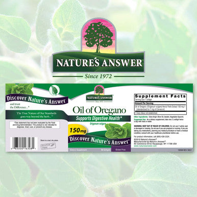 Nature's Answer Oil of Oregano 150 mg. Softgels 90 ea
