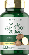 Carlyle Wild Yam Root Capsules | 200 Count | Non-GMO Gluten | Traditional Herb Extract