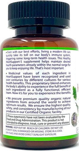 Healthy HeartSupportS Supplement Extracts of Bitter Melon Moringa Leaf Aloe Vera and Papaya Leaf Fenugreek More with Essential Oils AllNatural Organic Synergistic Blend 60Day Supply