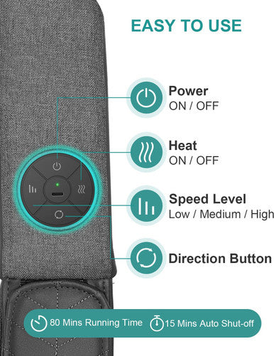 Nekteck Cordless Neck And Back Massager For Pain Relief Deep Tissue, Shiatsu Neck Massager With Heat, Portable Massage Pillow For Shoulder, Leg, Body Muscle, Home, Office, Car, For Men Women