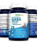 NusaPure GABA 1000 mg 240 Tablets (Vegan, Non-GMO & Gluten-Free) with Bioperine