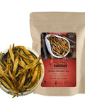 Fullchea - Imperial Golden Monkey Tea - Yunnan Black Tea Loose Leaf - Chinese Yunnan Pure Gold Tea - Naturally with Roasted Nuts Flavor - Health Tea - 4oz / 113g
