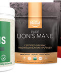 Nested Naturals Healthy Aging Full Body and Mind, Super Greens Powder, Pure Lions Mane Mushroom Powder, Superfood Heart Tonic