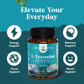 Natures Craft Form L Tyrosine 500mg Capsules - High Strength L-Tyrosine Supplement for Mental Energy and Focus Support - Amino Acid Nootropic Supplement for Mood Focus Attention and Cognitive Performance