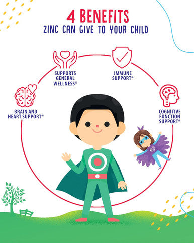 SUNNY SAM Zinc Gummies For Kids - Chewable Zinc Gummy Supplement For Children Immune Support - Low Sugar Natural Antioxidant Non-Gmo Zinc Vitamin Chewables For Toddlers & Teens