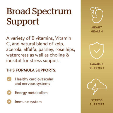 Solgar B-Complex With Vitamin C Stress Formula 250 Tablets - Energy Metabolism Nervous System & Immune Support - Non-Gmo Vegan Gluten Free Dairy Free Kosher Halal - 125 Servings