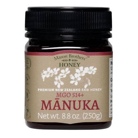 Mason Brothers Raw Manuka Honey MGO 514+ Ã¢â‚¬â€œ Premium Certified Monofloral New Zealand Manuka Honey, Traceable, Authentic & Pure Honey, 8.8 oz