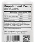 Lazu Virocin - Zinc Supplement - Zinc Ionophore Zinc, Vitamin C, Vitamin D3 Enhanced Immune Support And Rapid Absorption 60 Capsules