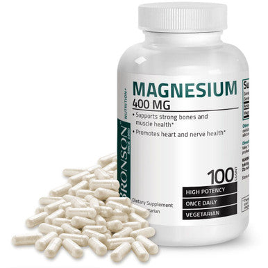 Bronson Magnesium Oxide High Potency - 400 MG 100 Count