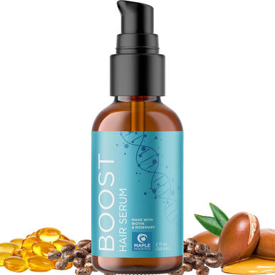Boost Biotin Hair Serum Plus Rosemary Biotin Shampoo And Conditioner Set - Hair Thickening Serum With Castor And Rosemary Plus Volumizing Biotin Shampoo For Men And Women Bundle
